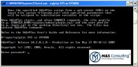 Screenshot for SQL PLUS login