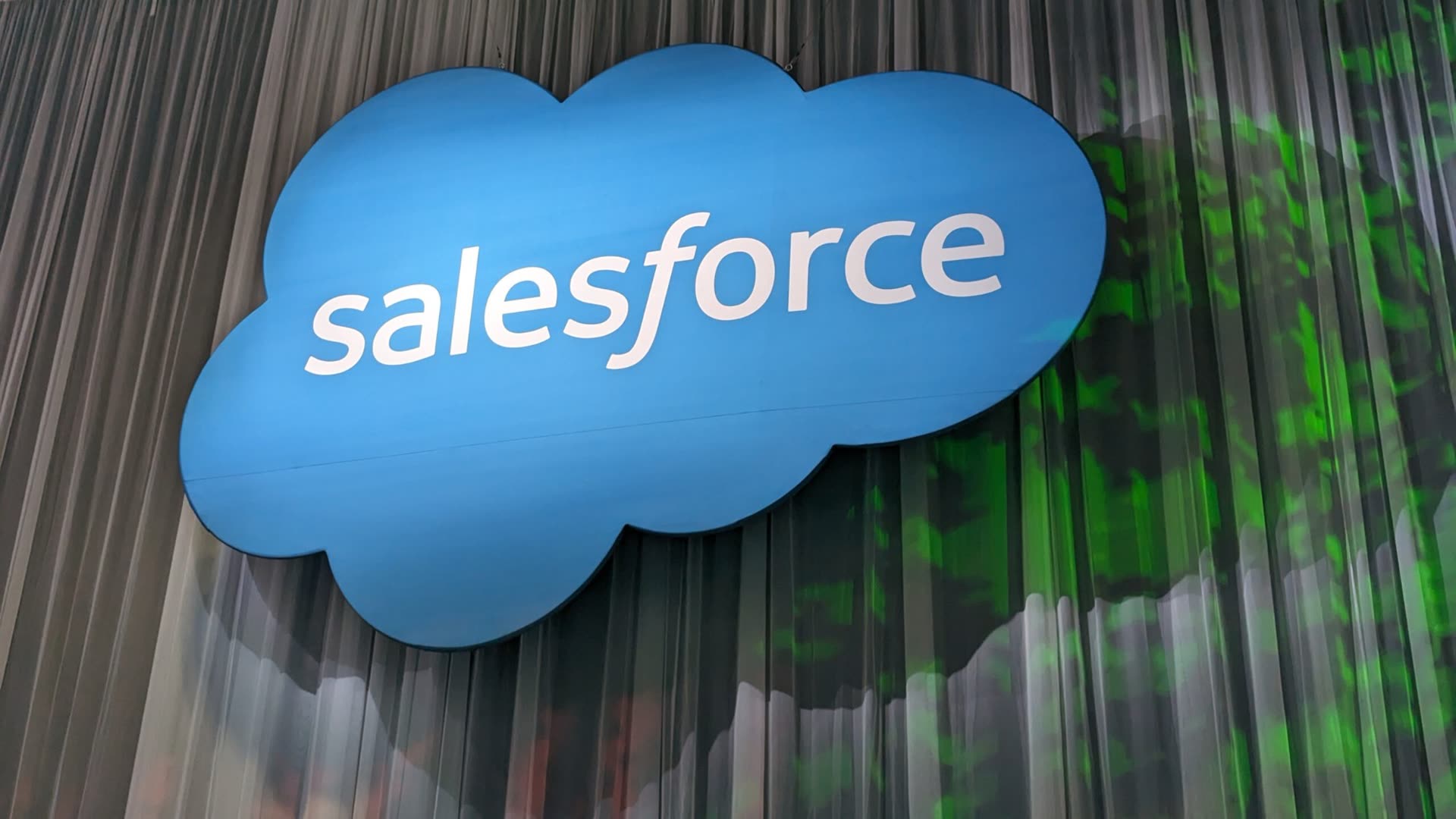 Salesforce cloud logo signage