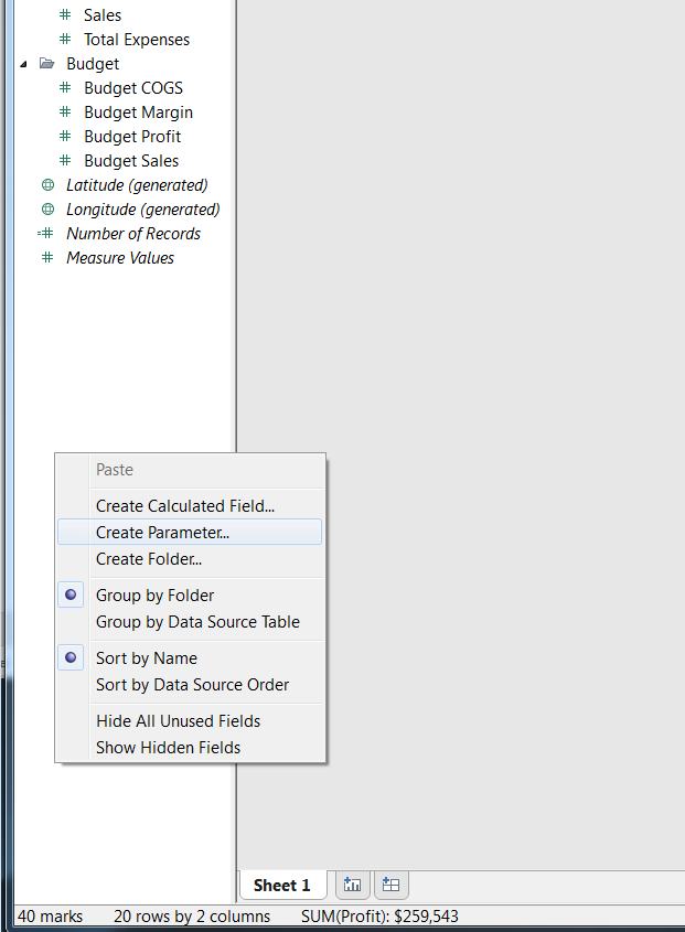 Dimension Filters in Tableau